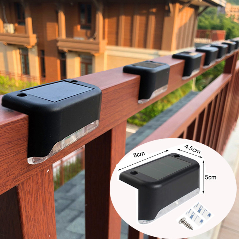 4 gabali Saules gaismas āra ūdensnecaurlaidīga saules lampa dārza dekorēšanai Gaismas vadības sensors Verandas apgaismojums lampu kāpnēm