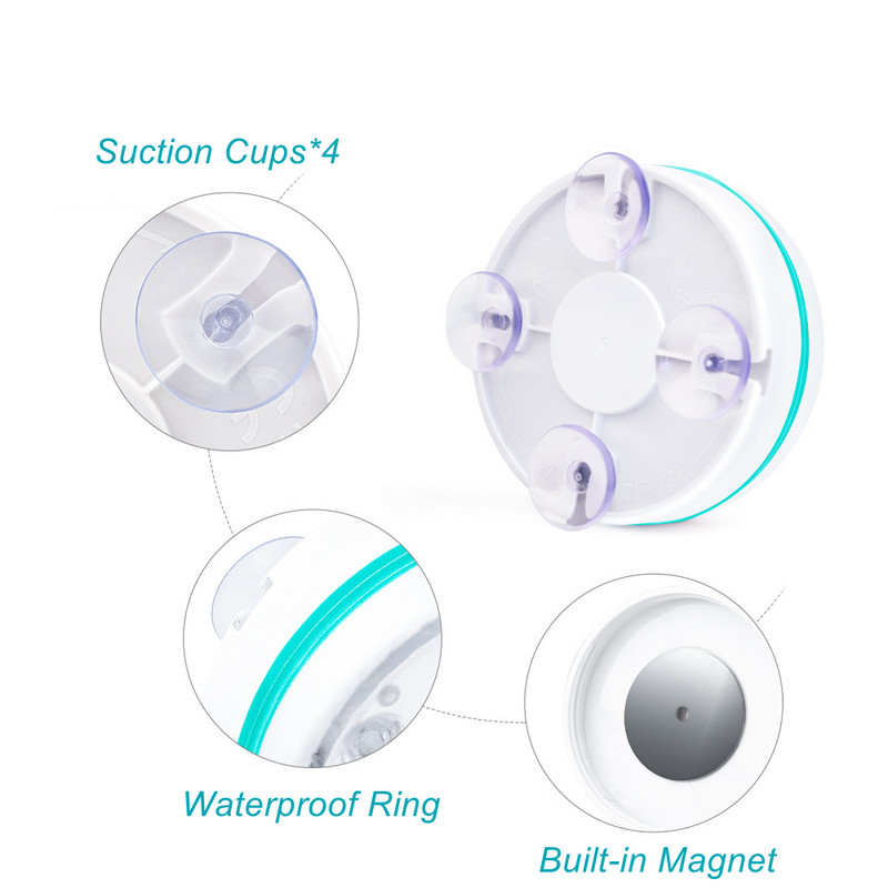 Merülő LED lámpák rádiófrekvenciás távirányítóval, IP68 vízálló víz alatti lámpával, 15 LED 16 színű tólámpával akváriumi szökőkútvázához