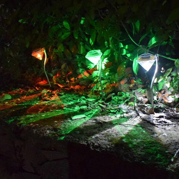 4 τμχ Ηλιακό φως Outdoor Adecorty Φώτα κήπου Αλλαγή χρώματος ηλιακά φώτα πασσάλων κήπου για μονοπάτι κήπου Πεζόδρομος Αίθριο γκαζόν αυλή