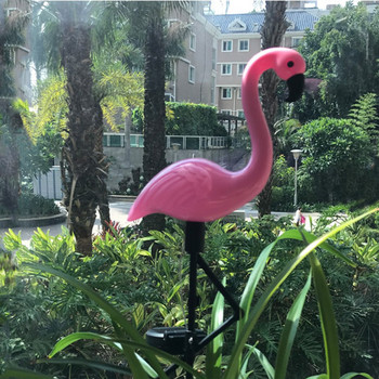 Led Flamingo Водоустойчива слънчева светлина за морава Външна градинска декорация Светлина Градински под с пейзажни светлини