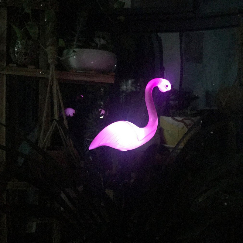 Led Flamingo vandeniui atsparus saulės vejos apšvietimas lauko sodo dekoravimui Šviesios sodo grindys su kraštovaizdžio šviestuvais
