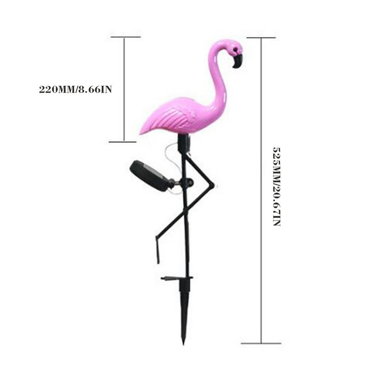 Led Flamingo vandeniui atsparus saulės vejos apšvietimas lauko sodo dekoravimui Šviesios sodo grindys su kraštovaizdžio šviestuvais
