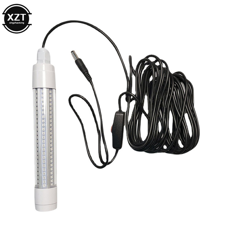 12V-24V 5M povandeninis žvejybos žibintas LED giliai lašinamas vandeniui atsparus IP68 masalų žuvies ieškiklio lemputė pritraukia krevetes kalmarus krilius po vandeniu