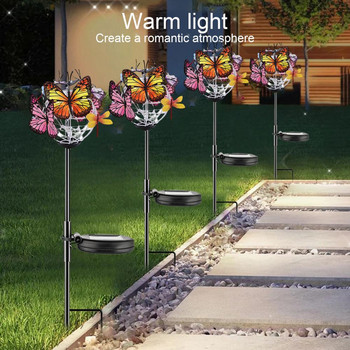 1 Σετ Ηλιακό Φωτιστικό Πεταλούδα IP65 Αδιάβροχο Φωτιστικό κήπου Pathway Διακοσμητικό Φωτιστικό γκαζόν Butterfly Φωτιστικά με ηλιακή ενέργεια