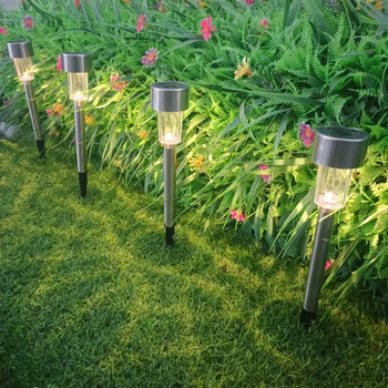 Слънчева лампа за заземяване LED соларна лампа за морава на открито, водоустойчив двор за декорация на градина