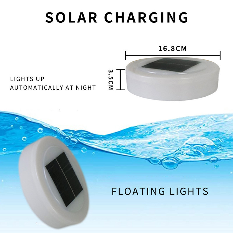 Saules ūdens peldošā gaisma āra 8LED peldošā dārza gaisma JAUNUMS