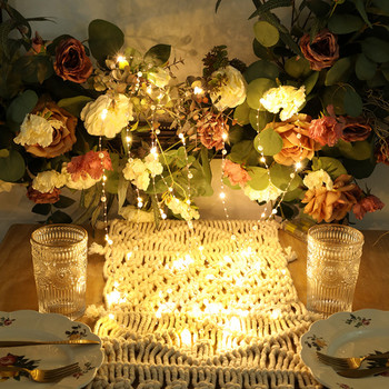 2M 3M 5M 10M Λευκό μαργαριτάρι LED Χάλκινο σύρμα Φωτάκια με μπαταρίες Fairy Υπνοδωμάτιο Διακόσμηση Δωματίου Γιορτινός Φωτισμός Γάμος