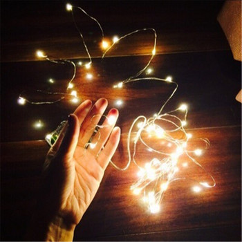 Πρωτοχρονιά 10M 5M 2M Ασημένιο σύρμα Fairy Garland LED String φωτάκια Σπίτι Χριστουγεννιάτικη διακόσμηση γάμου Τροφοδοτείται από μπαταρία / USB