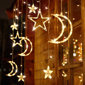Moon Star Lights Ραμαζάνι Διακοσμήσεις String Light Eid Mubarak Lighting Ramadan Eid al-Fit Μουσουλμανικά προϊόντα Διακόσμηση Φωτάκια γιρλάντα