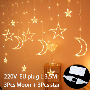 Moon Star Lights Ραμαζάνι Διακοσμήσεις String Light Eid Mubarak Lighting Ramadan Eid al-Fit Μουσουλμανικά προϊόντα Διακόσμηση Φωτάκια γιρλάντα