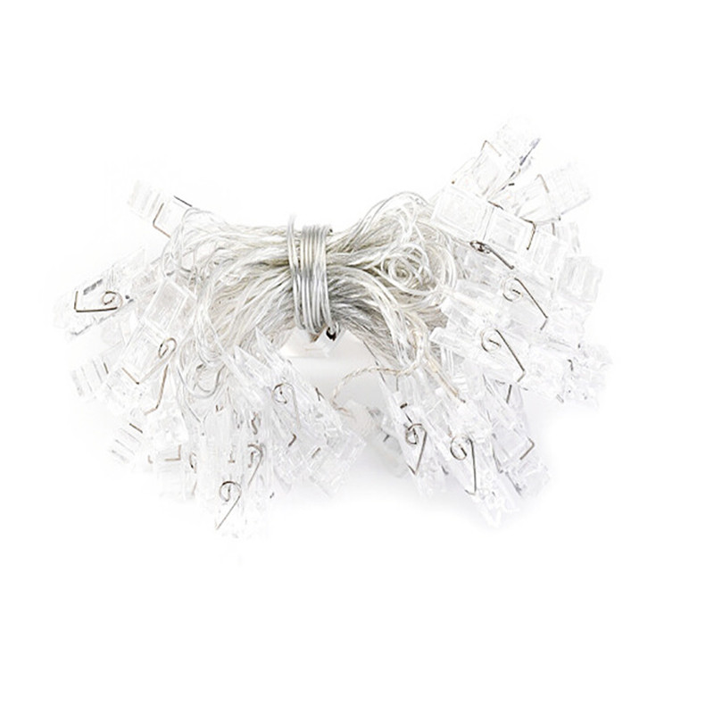 LED foto klipu sirsniņas gaismas virtenes istabai mājas ballītei guļamistabā svētku dekorēšanai ar akumulatoru ar USB darbināmu foto klipu stīgu gaismas