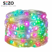 WS2812B RGBIC Lumini de Crăciun 5 m 50 led-uri RGB Culoare de vis Decorare de zi de naștere Lumini de petrecere Lumină LED de cameră Impermeabil IP67 DC5V