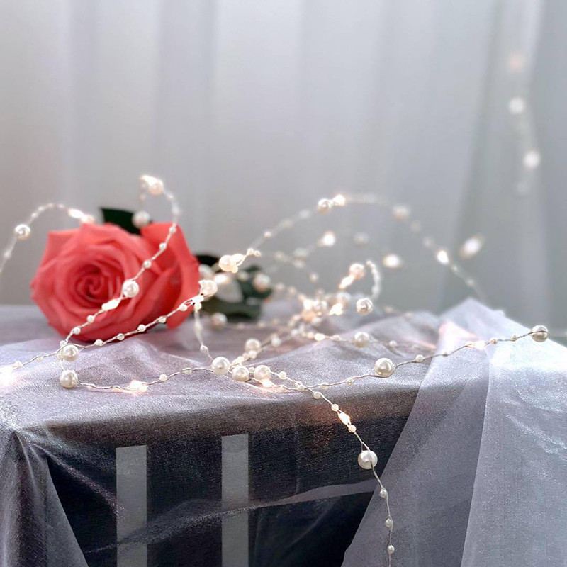 Új gyöngyös LED-füzér Tündérfények 2M/3M Festoon Led Light elemes füzér, újévi karácsonyi díszek 2021