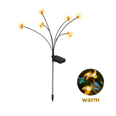 Saules āra bišu gaismas Ūdensnecaurlaidīgs dārza rotājums Mājas zāliena uguņošana Gaismas grīda Jaungada Ziemassvētku āra dekoru lampa