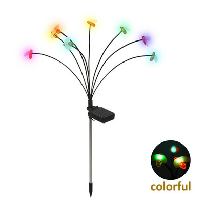 Saules āra bišu gaismas Ūdensnecaurlaidīgs dārza rotājums Mājas zāliena uguņošana Gaismas grīda Jaungada Ziemassvētku āra dekoru lampa