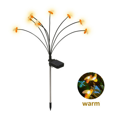 Saules āra bišu gaismas Ūdensnecaurlaidīgs dārza rotājums Mājas zāliena uguņošana Gaismas grīda Jaungada Ziemassvētku āra dekoru lampa