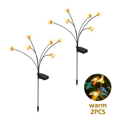 Saules āra bišu gaismas Ūdensnecaurlaidīgs dārza rotājums Mājas zāliena uguņošana Gaismas grīda Jaungada Ziemassvētku āra dekoru lampa