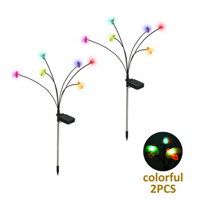 Saules āra bišu gaismas Ūdensnecaurlaidīgs dārza rotājums Mājas zāliena uguņošana Gaismas grīda Jaungada Ziemassvētku āra dekoru lampa