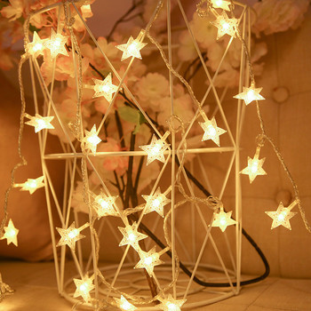 Star LED String Lights Fairy Lights USB/Battery-operated Street Garland Φωτιστικό Πρωτοχρονιάτικο Χριστουγεννιάτικο Δέντρο Γαμήλιο πάρτι