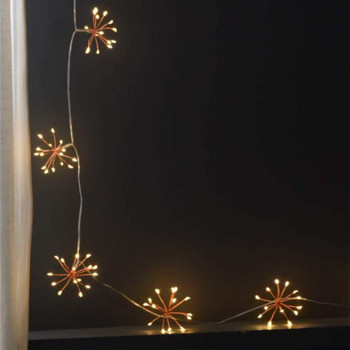 LED фойерверки Дистанционно управление 8 режима Коледно осветление Градинска декорация Фея Светлина Празнично осветление Захранва се с батерии