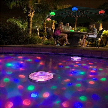 Φωτιστικό πισίνας Πλωτό Υποβρύχιο LED Disco Φως νυχτερινό φως τουαλέτας Glow Show Πισίνα Υδρομασάζ Λάμπα σπα lumiere disco piscine