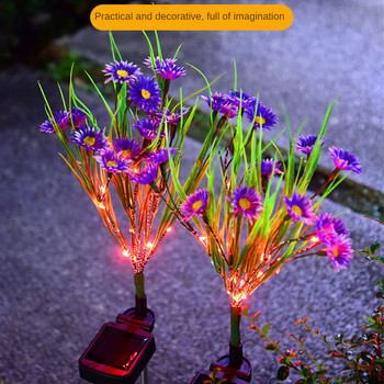 Малки диви цветя Празничен фенер Слънчево захранване Симулация на морава Лампи Външна градина Вила Декорация Двор Наземна лампа