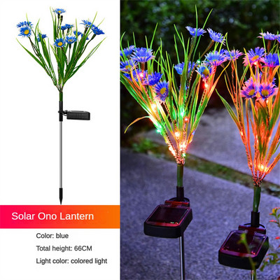 Mici flori sălbatice Lanternă festivă Alimentare solară Simulare Lămpi de gazon în aer liber Grădină Decorare vilă Lampă de sol pentru curte
