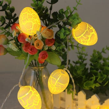 1,5M 10LEDs LED String Lights Πασχαλινά φωτάκια String Egg Lights Bunny Fairy Lights Γιρλάντες Χριστουγεννιάτικο πάρτι Στολίδι για διακόσμηση σπιτιού