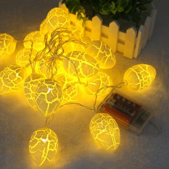 1.5M 10LEDs LED струнни светлини Великденско яйце Стринг светлини Bunny Fairy Lights Гирлянди Коледно парти Орнамент за декорация на дома