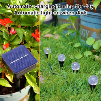 1 комплект слънчева лампа за морава IP55 Водоустойчива Автоматично включване/изключване Множество режими на осветление Слънчеви мехурчета Градинска лампа Декорация на пейзаж