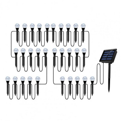 1 szett napelemes fűnyíró lámpa IP55 vízálló, automatikus be-/kikapcsolás, többféle világítási mód napelemes buborékok kerti lámpa táj dekoráció