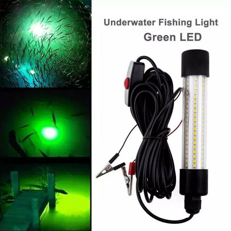 DC/AC 12V 126 LED Green Fishing Deep Drop Light Atraktor IP68 Veekindel kalaleidja Peibutis Peibutis Sukelveealune Lamp