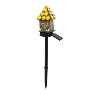 Napelemes gyeplámpák Nagy fényerejű gyanta díszítő lámpák rajzfilm 600 mAh vízálló művészeti kézműves ünnepi ajándékok otthoni világítás dekoráció