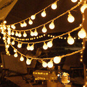 LED guľové svetielka, rozprávkové svetielka, USB/batériové napájanie, pouličná girlanda, novoročné vianočné dekorácie na stromček, svadobné párty, párty dekorácie.