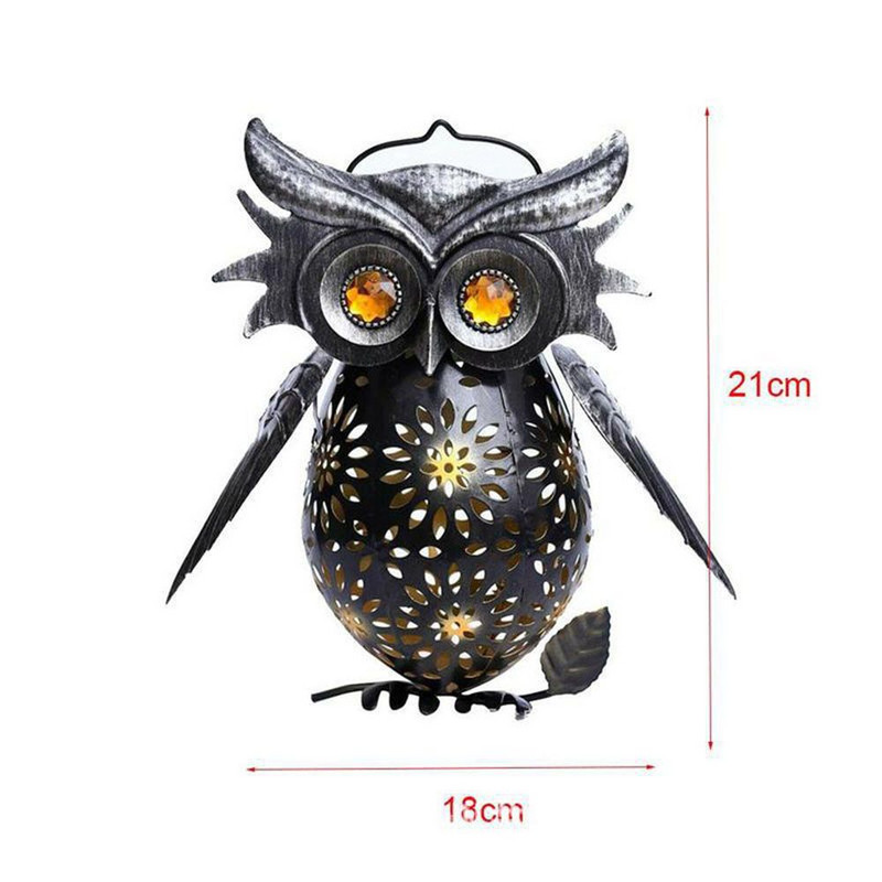 Lumini de grădină pentru pasarelă, curte, curte, lampă cu LED-uri pentru cărări Lampă pentru gazon Lumină solară Bufniță Lanterne pentru bufniță Iluminat exterior