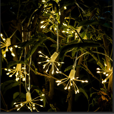 50/100 LED șir de lumină de Crăciun solar/baterie lampă de artificii pentru păpădie pentru grădină, peluză, zână, ghirlande, decorare pentru petreceri
