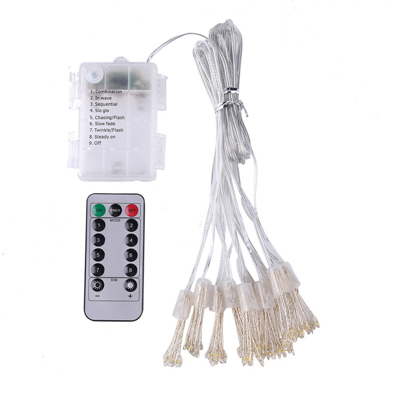 50/100 LED șir de lumină de Crăciun solar/baterie lampă de artificii pentru păpădie pentru grădină, peluză, zână, ghirlande, decorare pentru petreceri