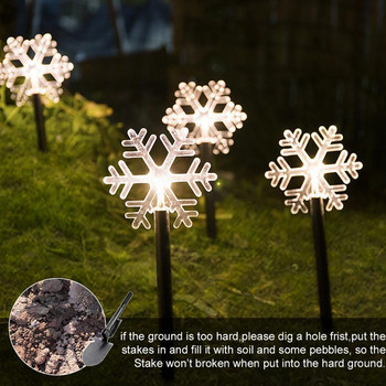 5 τμχ Star Snowflake Xmas Tree Χριστουγεννιάτικο LED φωτάκια κήπου Αδιάβροχα Διακοσμητικά μονοπατιών διακοπών Εδάφους Φωτιστικό γκαζόν