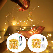 Lumini cu zâne cu LED, 1 buc 10 m 100 LED lumini cu sârmă de zâne USB/funcționate cu baterii lumini din sârmă de cupru cu temporizator de la distanță