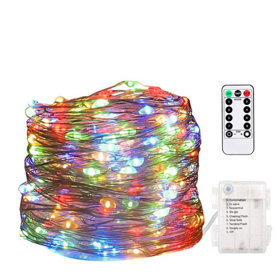 Lumini cu zâne cu LED, 1 buc 10 m 100 LED lumini cu sârmă de zâne USB/funcționate cu baterii lumini din sârmă de cupru cu temporizator de la distanță