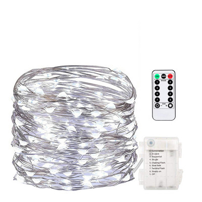 Lumini cu zâne cu LED, 1 buc 10 m 100 LED lumini cu sârmă de zâne USB/funcționate cu baterii lumini din sârmă de cupru cu temporizator de la distanță