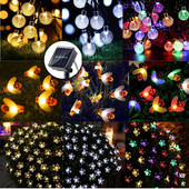 Päikeseenergia LED kirsiõied tuled pühade nöörid veekindlad haldjaaia sisekujundus väljas tänava vaniku jõulukaunistus