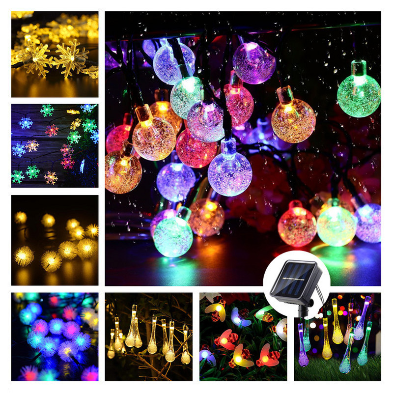 Päikeseenergia LED kirsiõied tuled pühade nöörid veekindlad haldjaaia sisekujundus väljas tänava vaniku jõulukaunistus