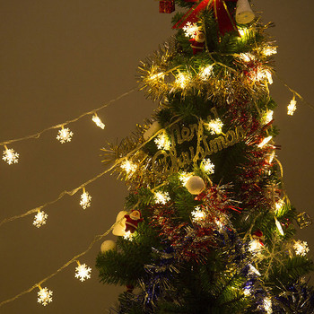 Snowflake Star Ball LED String Lights Fairy Lights Usb/Battery-operated Street Garland Φωτιστικό Πρωτοχρονιάτικο Χριστουγεννιάτικο Δέντρο