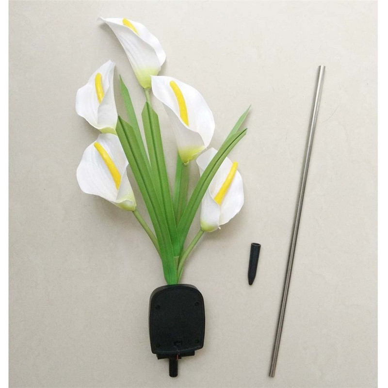 5 LED saules gaisma āra ūdensnecaurlaidīga ar saules enerģiju darbināma zāliena lampa pagalma ceļam, ainavai, dekoratīvā dārza ziedu lampa