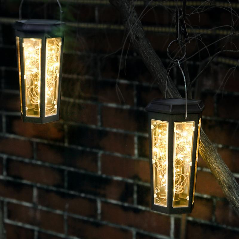 Lampă de cale alimentată cu energie solară șir de lumină cu detectare a luminii impermeabile Lumini de exterior Lumini cu LED pentru gazon Iluminare automată cu 2 moduri pentru