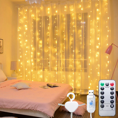 3 m LED lāsteku pasaku stīgu aizkaru gaismas vītnes dzimšanas dienas kāzu ballīšu rotājumi mājas āra Ramadāna Lieldienu svētki