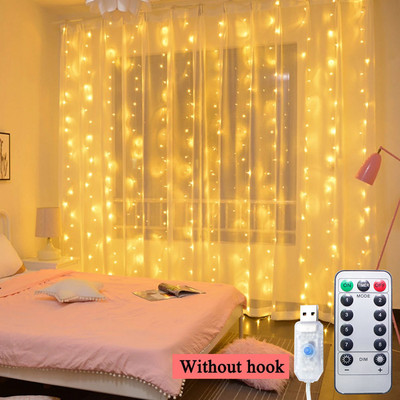 3 m LED lāsteku pasaku stīgu aizkaru gaismas vītnes dzimšanas dienas kāzu ballīšu rotājumi mājas āra Ramadāna Lieldienu svētki