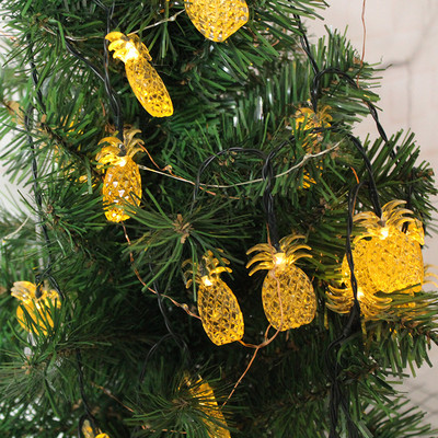 Ananasų vaivorykštės kaktuso styga šviesos fėja girlianda Kalėdų eglutės papuošimai namams lauko Navidad dekoras Noel Naujųjų metų dovana