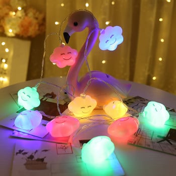 1,5M Cloud String Lights Λαμπτήρας 10LED Φωτεινότητα Fairy Light Γιρλάντα για Παιδιά Υπνοδωμάτιο Διακόσμηση σπιτιού Μπαταρία Τροφοδοσία 3 Χρώμα